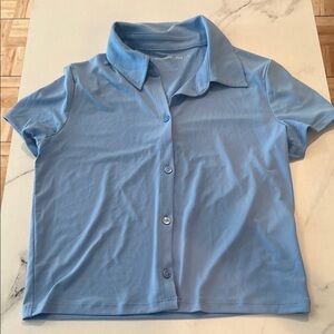Abercrombie & Fitch Light Blue Short Sleeve Polo Top